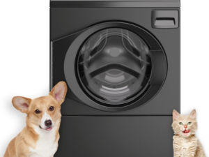 Speed Queen FF7011BN 27" Front Load Washer 3.5 cu. ft. with Sanitize and Pet Plus - Left Hinge - Matte Black