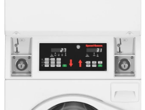 Speed Queen SV6001WE 27" Front Control Light Commercial Coin Drop Laundry Center with 3.42 cu. ft. Washer and 7.0 cu. ft. Electric Dryer - White