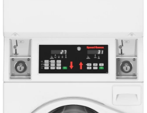 Speed Queen SV6001WG 27" Front Control Light Commercial Coin Drop Laundry Center with 3.42 cu. ft. Washer and 7.0 cu. ft. Gas Dryer - White