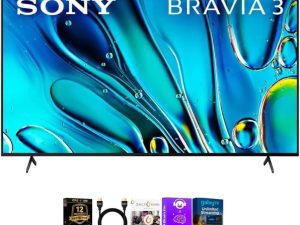 Sony K65S30BKIT1 65 inch Class S30 Series 4K Crystal UHD Smart TV 2025 HDR Smart Tizen WiFi HDMI Cable Streaming Bundl