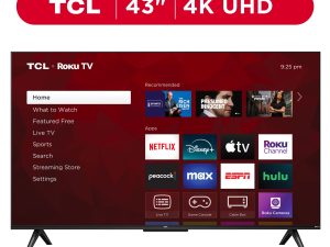(Open Box) TCL 43" Class 4-Series 4K UHD HDR Smart Roku TV - 43S451