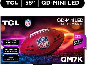 TCL 55" Class QM7K Series QD-Mini LED QLED 4K UHD Smart Google TV (NEW, 2025) - 144Hz, Local Dimming, Audio by Bang & Olufsen - 55QM7K