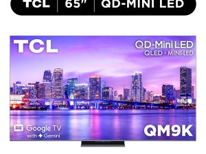 TCL 65" Class QM9K Series QD-Mini LED QLED 4K UHD Smart Google TV with Gemini (NEW 2025) - 144Hz, Local Dimming, CrystGlow WHVA Panel - 65QM9K