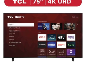 TCL 75 Class S4 (75S451) 4K UHD HDR Smart TV with Roku TV