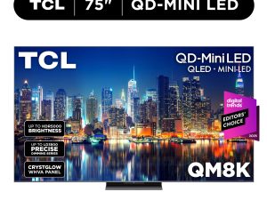 TCL 75" Class QM8K Series QD-Mini LED QLED 4K UHD Smart Google TV (NEW, 2025) - 144Hz, Local Dimming, CrystGlow WHVA Panel - 75QM8K