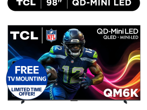 TCL 98" Class QM6K Series QD-Mini LED QLED 4K UHD HDR Smart Google TV (NEW 2025) - 144Hz, Dolby Atmos Onkyo Audio, Halo Control System - 98QM6K