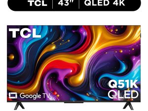 TCL 43" Q Series QLED 4K UHD HDR Smart Google TV (NEW 2025) - Dolby Vision, Dolby Atmos, Motion Rate 240, HDR 10+, Auto Game Mode - 43Q51K