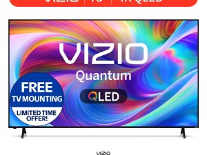 VIZIO 75" Class Quantum 4K QLED HDR Smart TV (NEW) VQD75M-08