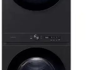 Samsung WH46DBH500EV 27" Bespoke 4.6 cu. ft. Single Unit AI Laundry Hub Washer and 7.6 cu. ft. Electric Dryer - Brushed Black