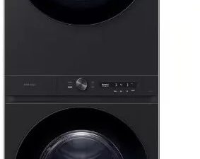 Samsung WH46DBH500GV 27" Bespoke 4.6 cu. ft. Single Unit AI Laundry Hub Washer and 7.6 cu. ft. Gas Dryer - Brushed Black