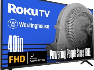 Westinghouse Roku TV - 40 Inch Smart TV, 1080P FHD Television with Wi-Fi Connectivity and Mobile App, Flat Screen, Bluetooth, Compatible with Apple AirPlay, Alexa and Google Assistant