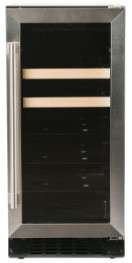 Azure A115BEVS 15" Glass Door Beverage Center with Digital Display Control and 4 Glass Shelves - Stainless Steel