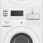 Whirlpool CET9000GQ 27" Coin Drop Commercial Combination Stacked 3.1 cu. ft. Washer and 6.7 cu. ft. Electric Dryer - White