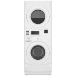 Whirlpool CET9100GQ 27" Commercial Combination Stacked 3.1 cu. ft. Washer and 6.7 cu. ft. Electric Dryer - White