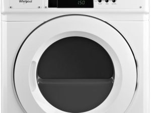 Whirlpool CGD9150GW 27" Commercial Front-Load Gas Dryer with Factory Installed Coin Box 6.7 cu. ft.- White