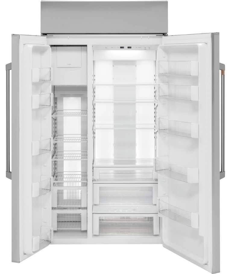 Cafe CSB48WP2NS1 48" Built In Side by Side Refrigerator - Stainless Steel with Brushed Stainless Steel Handles Cafe CSB48WP2NS1 48" Built In Side by Side Refrigerator - Stainless Steel with Brushed Stainless Steel Handles - Image 2