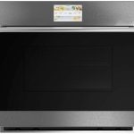 Cafe CTS70DM2NS5 30" Modern Glass Electric Single Wall Oven - Platinum Glass with Brushed Stainless Steel Handle