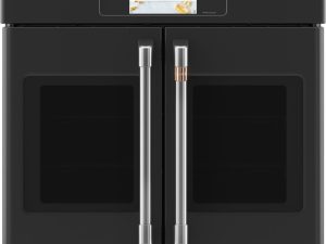Cafe CTS90FP3ND1 30" Single French Door Wall Oven - Matte Black with Brushed Stainless Handles