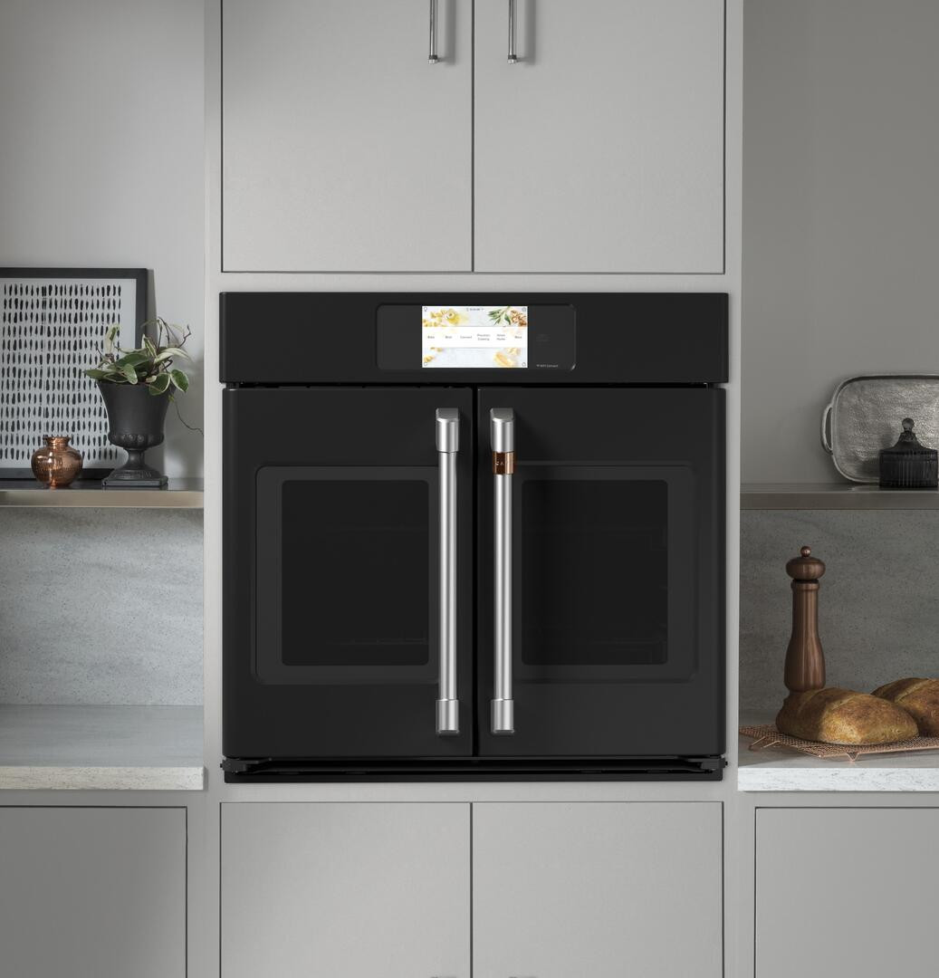 Cafe CTS90FP3ND1 30" Single French Door Wall Oven - Matte Black with Brushed Stainless Handles Cafe CTS90FP3ND1 30" Single French Door Wall Oven - Matte Black with Brushed Stainless Handles - Image 3