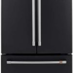 Cafe CWE19SP3ND1 33" Counter Depth French Door Refrigerator with Internal Water Dispenser - Matte Black with Brushed Stainless Steel Handles