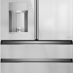 Cafe CXE22DM5PS5 36" Counter Depth French Door Freestanding Refrigerator - Platinum Glass