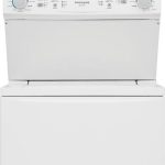 Frigidaire FLCE7523AW 27" Long Vent Stacked Laundry Center with 3.9 cu. ft. Washer and 5.5 cu. ft. Electric Dryer - White