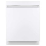 GE GDT225SGLWW 24" Dishwasher with Piranha Hard Food Dispenser and AutoSense Cycle - 50 dBa - White