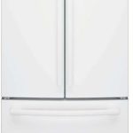 GE GWE19JGLWW 33" Counter Depth French Door Refrigerator with Turbo Cool Setting 18.6 cu. ft. - White