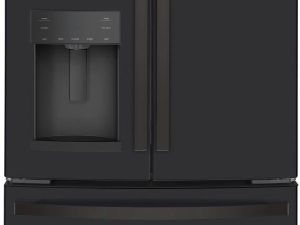 GE GYE22GENDS 36" Counter Depth French Door Refrigerator with TwinChill Evaporators 22.1 cu. ft. - Fingerprint Resistant Black Slate