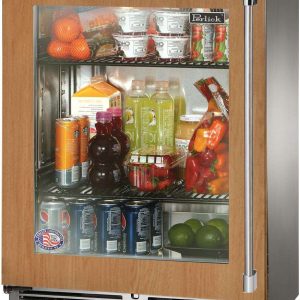 Perlick HH24BS44L 24" Signature Shallow Depth Beverage Center with Custom Panel Glass Door - Left Hinge