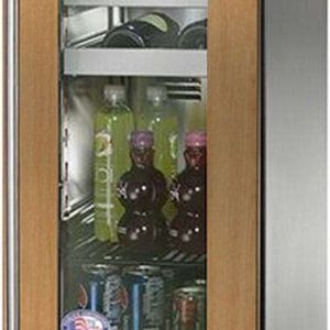 Perlick HP15BS44R 15" Signature Beverage Center with Custom Panel Glass Door - Right Hinge