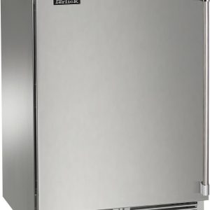 Perlick HP24CS41L 24" Signature Undercounter Refrigerator and Wine Reserve with Stainless Steel Solid Door - Left Hinge