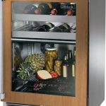 Perlick HP24CS44R 24" Signature Undercounter Refrigerator and Wine Reserve with Custom Panel Glass Door - Right Hinge