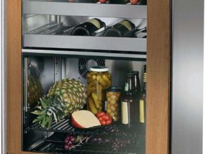 Perlick HP24CS44R 24" Signature Undercounter Refrigerator and Wine Reserve with Custom Panel Glass Door - Right Hinge
