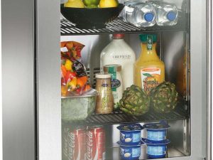Perlick HP24RS43L 24" Signature Undercounter Refrigerator with Stainless Steel Glass Door - Left Hinge