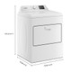 Whirlpool WGD4107SW 29" Gas Dryer with Adaptive Dry  7.4 cu. ft. - White - Image 12