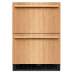 KitchenAid KURT524SPA 24" Double Drawer Undercounter Refrigerator - Custom Panel