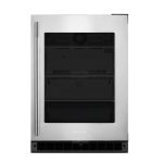 KitchenAid KURR324SSB 24" Undercounter Refrigerator with Glass Door - Right Hinge - Black Cabinet with Stainless Doors