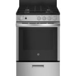 GE JGAS640RMSS 24" Freestanding Slide-in Front Control Gas Range - Stainless Steel