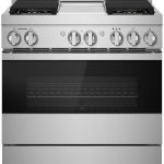 JennAir JGRP536HM NOIR 36" Gas Professional Range 4 Burners and Griddle - Floating Black Glass