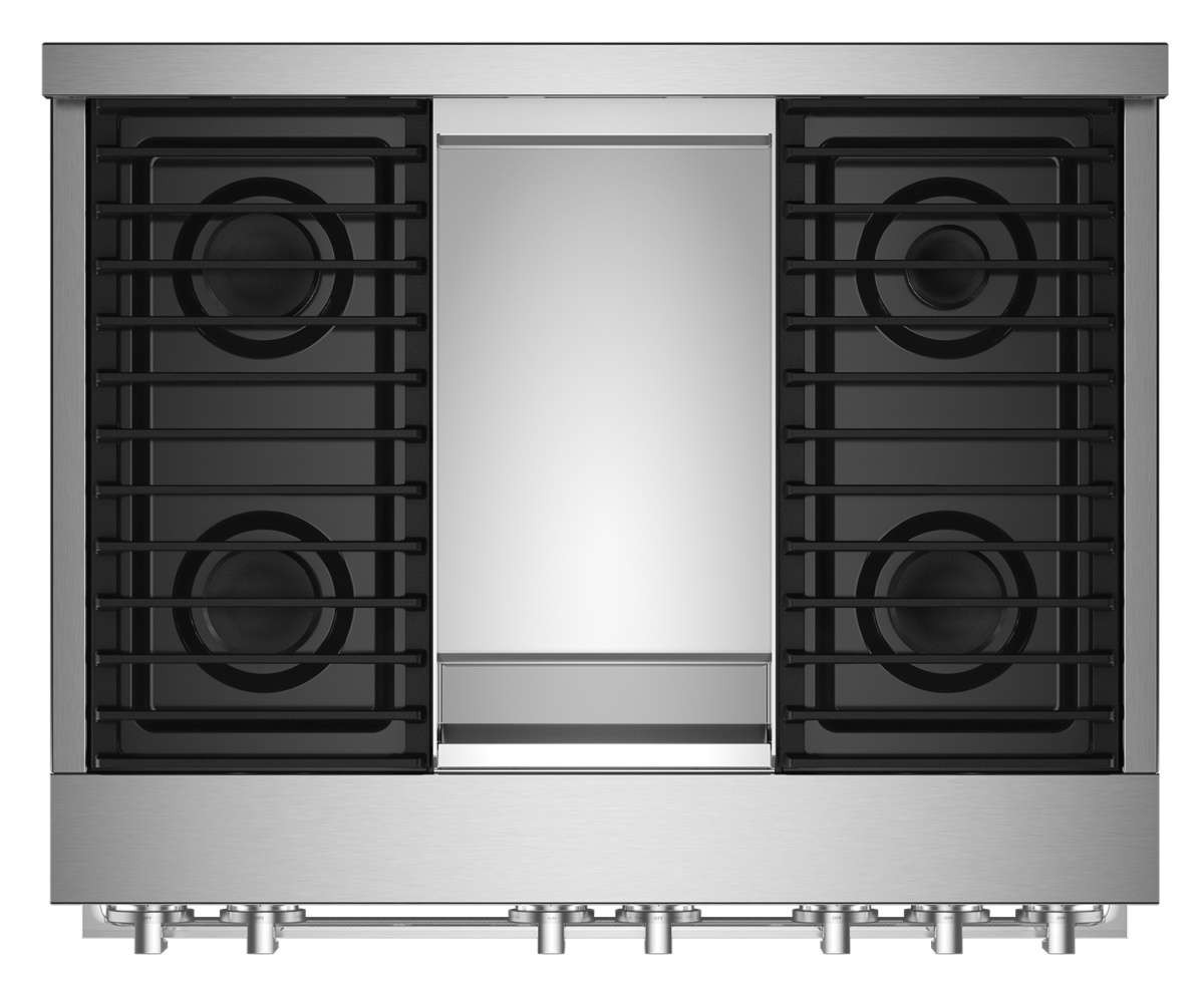 JennAir JGRP536HM NOIR 36" Gas Professional Range 4 Burners and Griddle - Floating Black Glass JennAir JGRP536HM NOIR 36" Gas Professional Range 4 Burners and Griddle - Floating Black Glass - Image 3