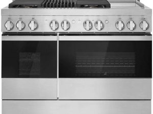 JennAir JGRP748HM NOIR 48" Gas Professional Range 4 Burners Grill and Griddle - Floating Black Glass
