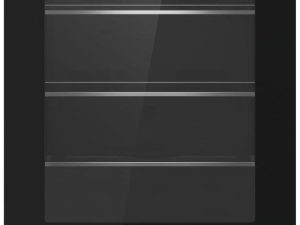 JennAir JUGFL242HM NOIR 24" Under Counter Glass Door Refrigerator - Left Hinge - Black and Stainless
