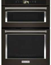 KitchenAid KOCE900HBS 30" Combination Wall Oven with SatinGlide Extension Rack - Print Shield Black Stainless Steel