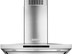 KitchenAid KVIB606DSS 36'' Island-Mount 3-Speed Canopy Hood (600 CFM) - Stainless Steel