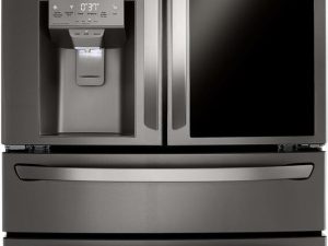 LG LRMVC2306D 36" 4 Door French Door Counter Depth Refrigerator with Craft Ice Maker Instaview Door-in-door - PrintProof Black Stainless Steel