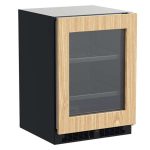Marvel MLBV224IG01A 24" Beverage Center with Convertible Shelves Glass Door - Custom Panel