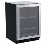 Marvel MLBV224SG01A 24" Beverage Center with Convertible Shelves Glass Door - Stainless Steel
