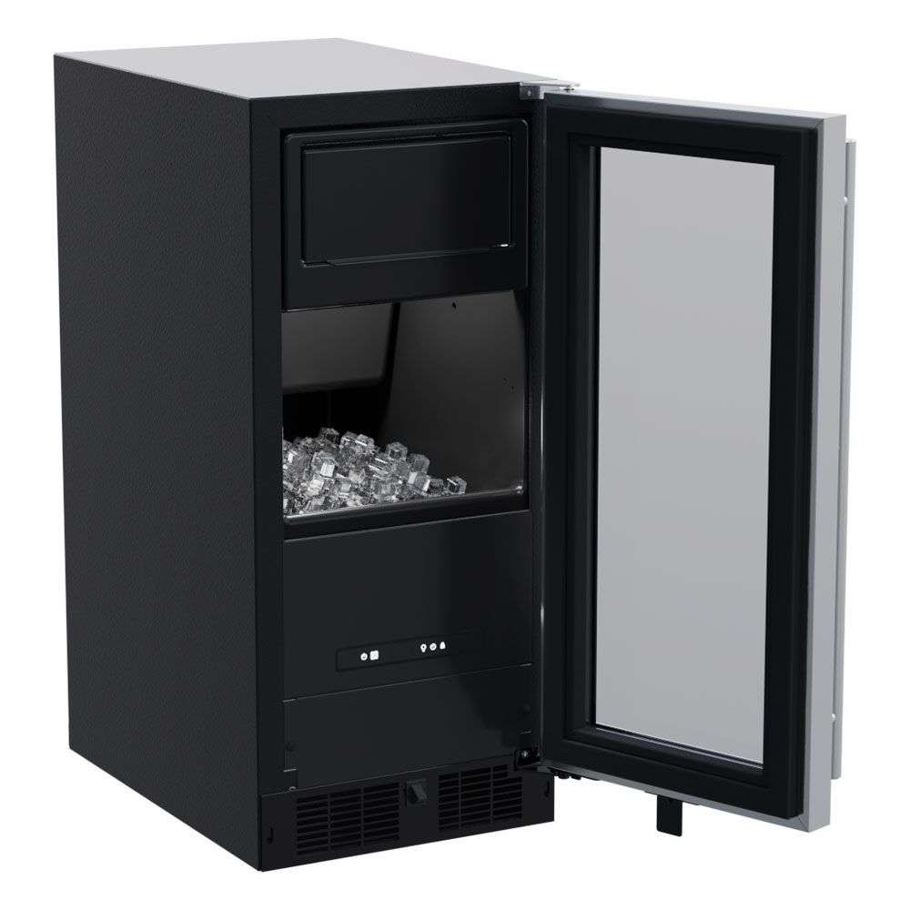 Marvel MLCL215SG01B 15" Clear Ice Machine with Gravity Drain and Glass Door - Stainless Steel Marvel MLCL215SG01B 15" Clear Ice Machine with Gravity Drain and Glass Door - Stainless Steel - Image 3
