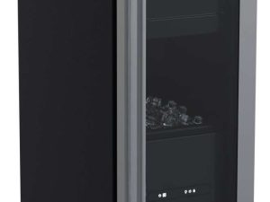 Marvel MLCL215SG01B 15" Clear Ice Machine with Gravity Drain and Glass Door - Stainless Steel